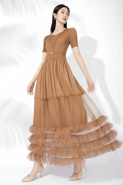 Elegant Pleated Tulle Dress