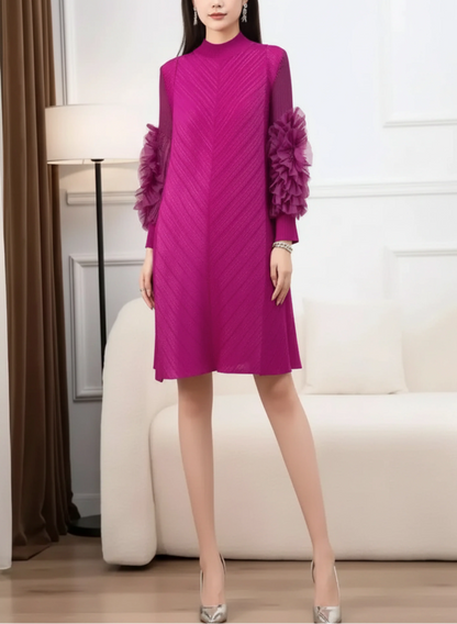 Luxury Pleated Tunic Dress