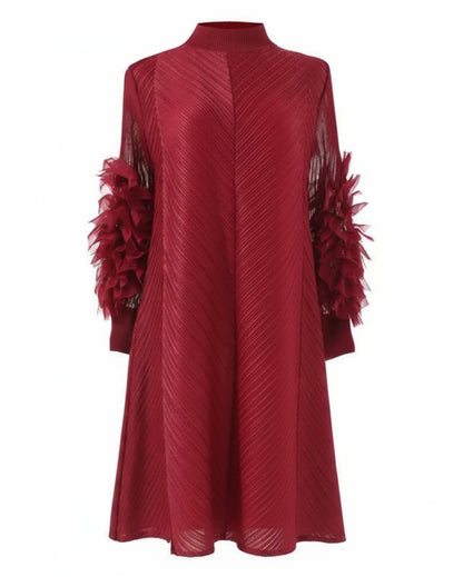 Luxury Pleated Tunic Dress