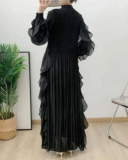Dressy Pleated Caftan Dress