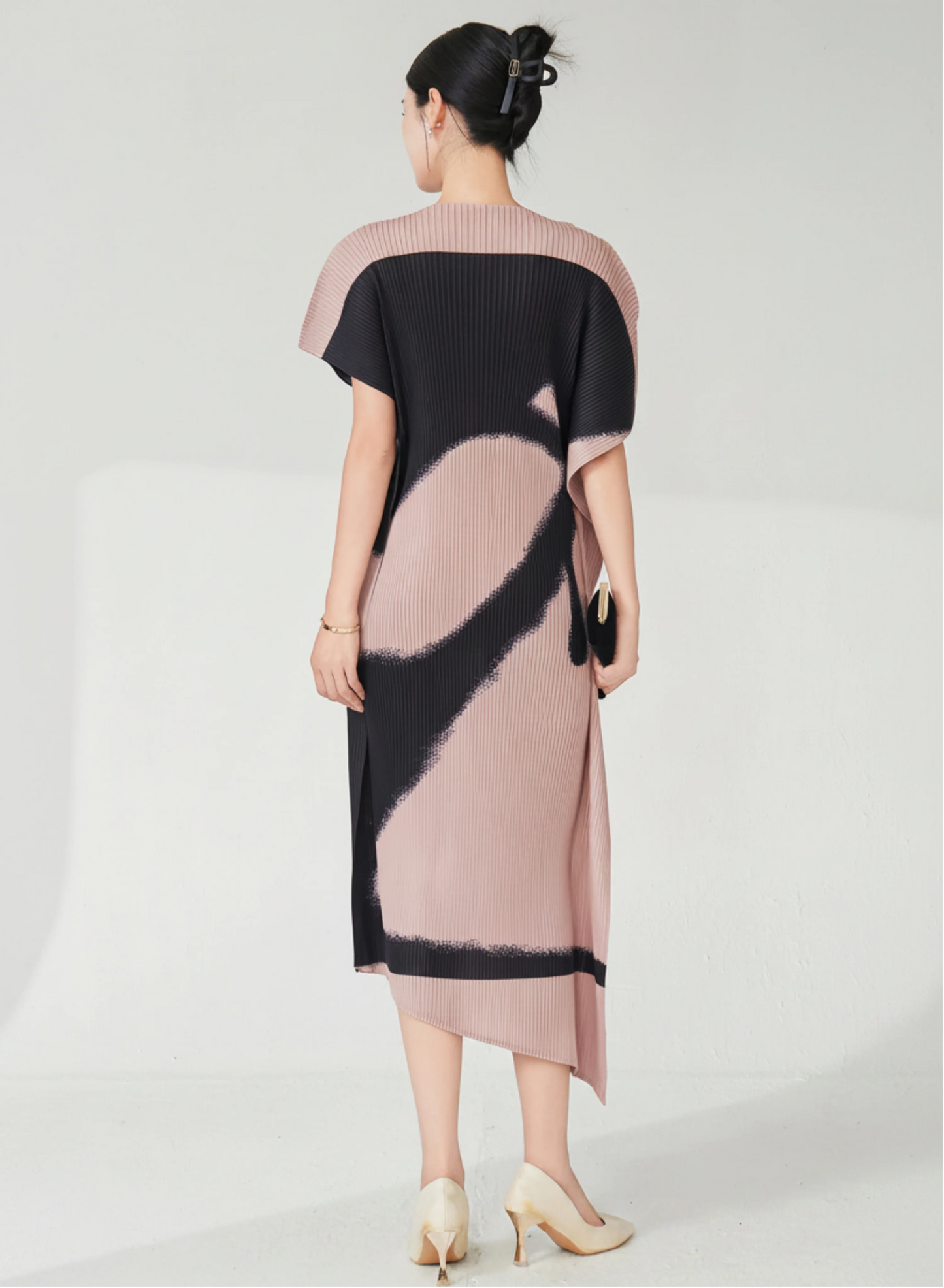 Elegant Kaftan Plisse Dress
