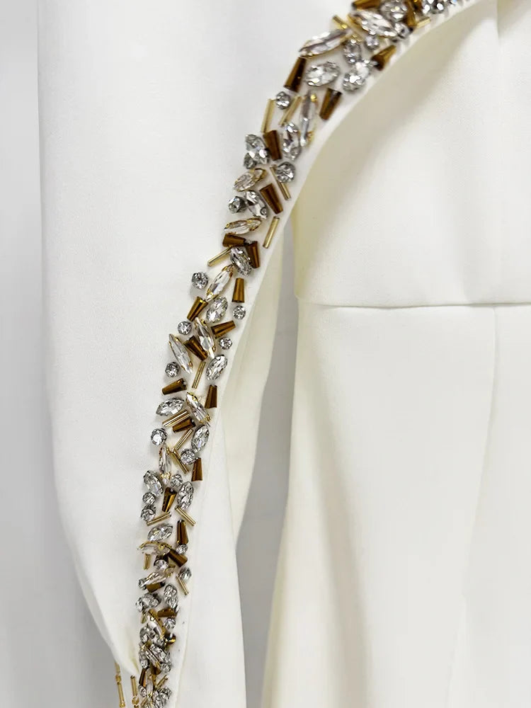 Embellished Cape Overlay Dress